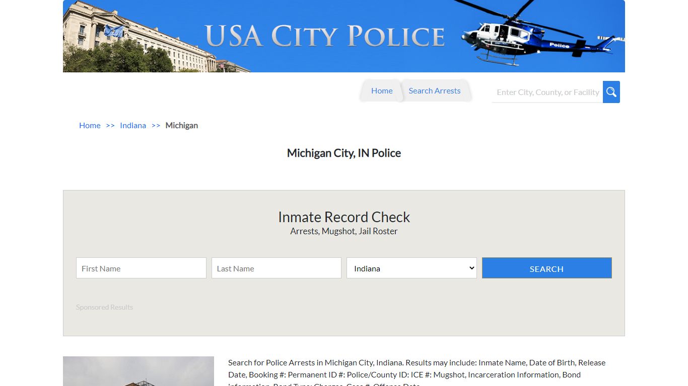 Michigan City, IN Police | Jail Records